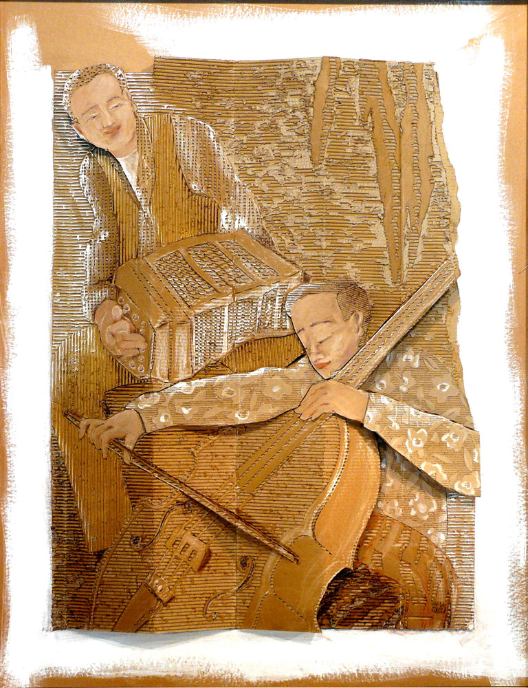 aaa contrebasse bandoneon francoise amadieu acrylique carton
